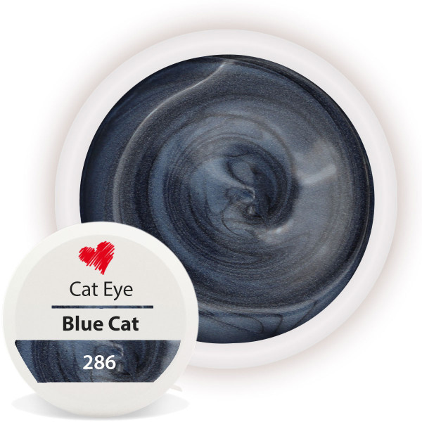 Cat Eye Gel Blue blau Cat Nailart