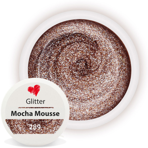 Glitter Farbgel Mocha Mousse