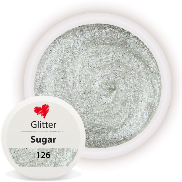 Glitter Farbgel Sugar White