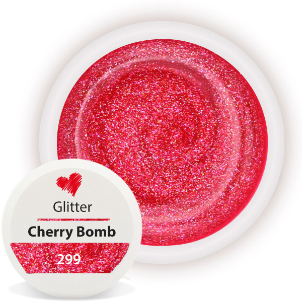 Glitter Farbgel 299 Cherry Bomb