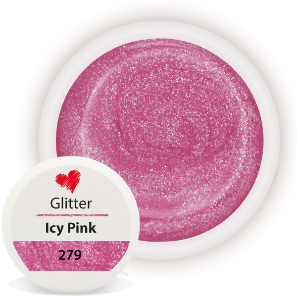 Glitter Farbgel Icy Pink für Winter