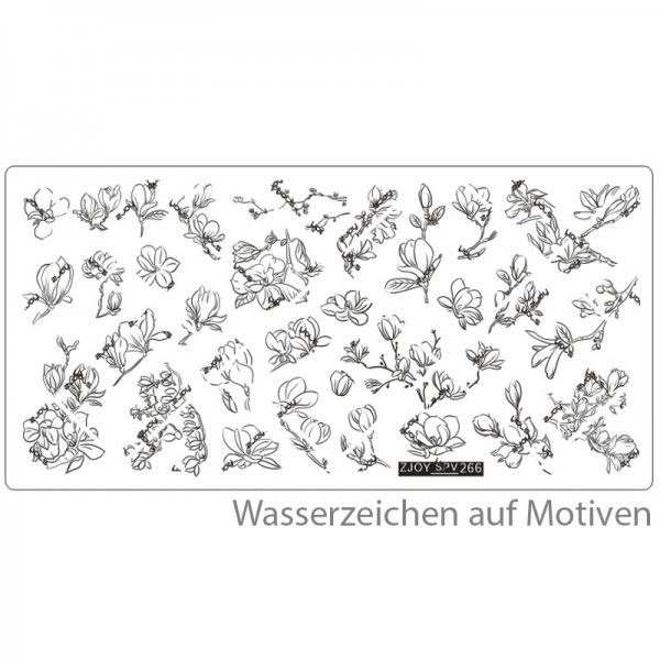 Stamping Schablone SPV-266 Blumen Stempel Platte