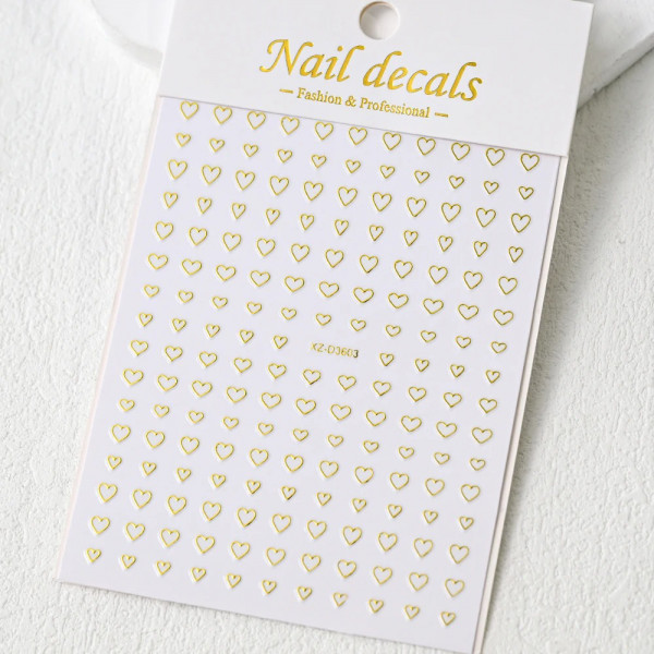 Nail Sticker Herzen Gold