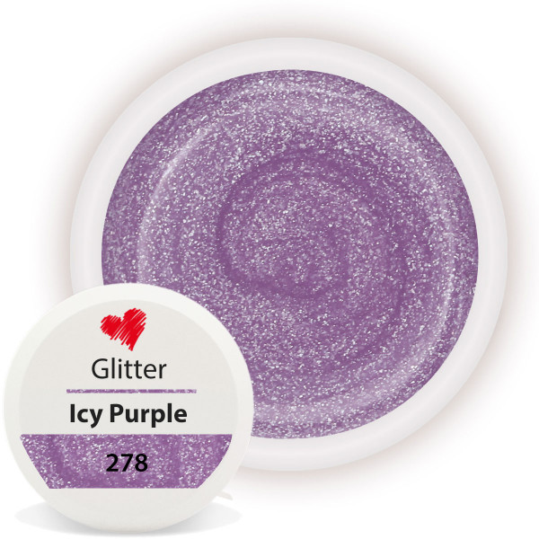 Glitter Farbgel Icy Purple für Winter