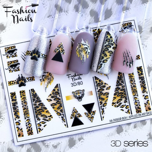 Fashion Nails 3d Slider Leopard Muster Lovenails Shop