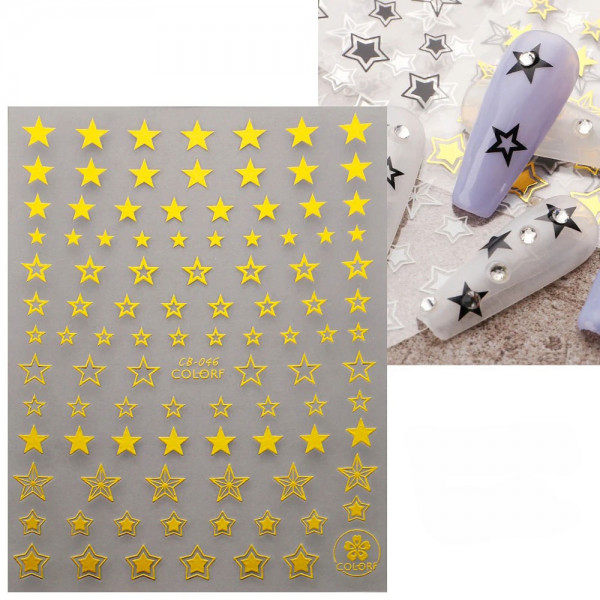 Nail Sticker Sterne Gold