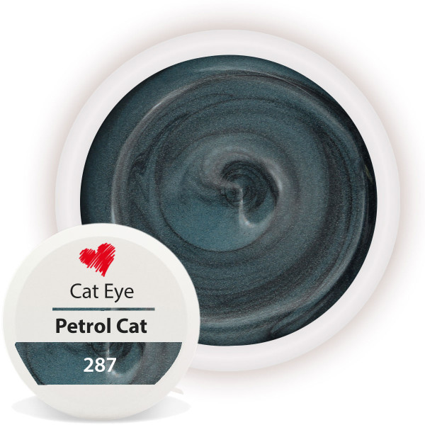 Cat Eye Gel Petrol Cat Nailart