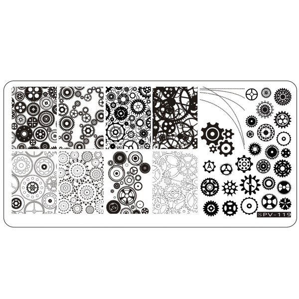 Zahnräder steampunk Stamping Schablone SPV-119