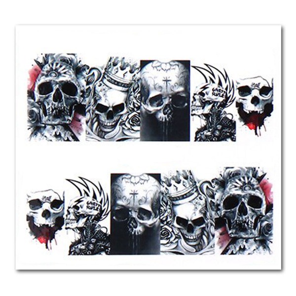 Nailart Tattoo Totenkopf Wrap Slider Lovenails Shop