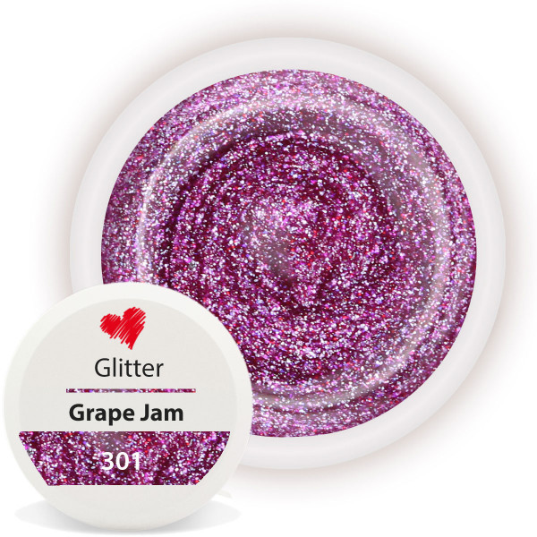 Glitter Farbgel 301 Grape Jam