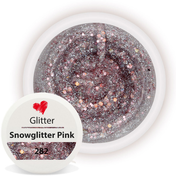 Glitter Farbgel Snowglitter Pink