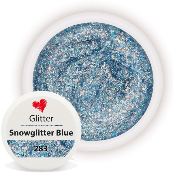 Glitter Farbgel Snowglitter Blue blau