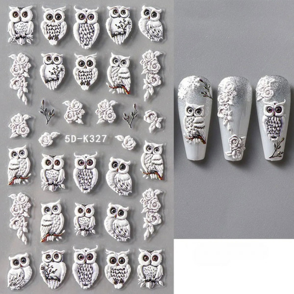 xmas 3D Nail Sticker nailart eulen