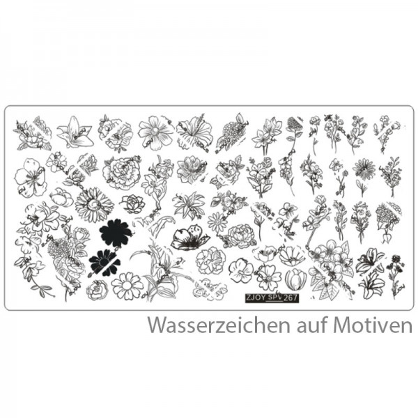 Stamping Schablone SPV-267 Blumen Stempel Platte