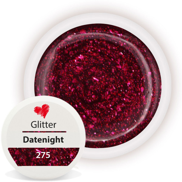 Glitter Farbgel Datenight Rot